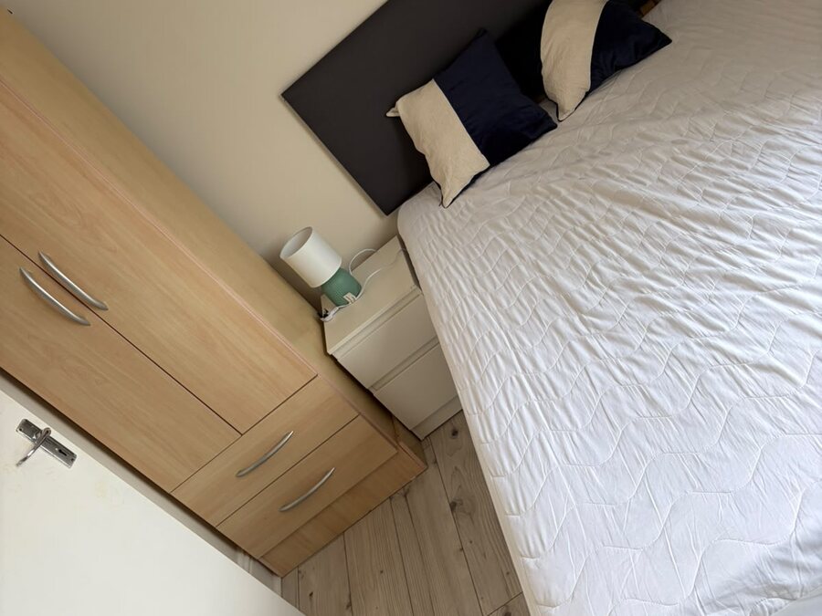 Bedroom made up ready for guests, Airbnb turnover in Sligo