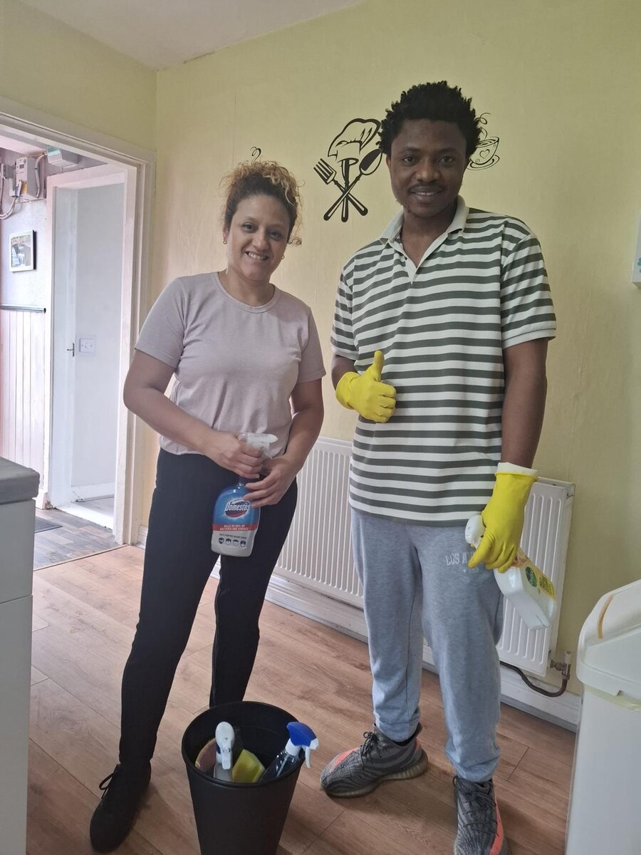 Jacqueline and Pascal, the Sligo Cleaning team, on a job in Sligo